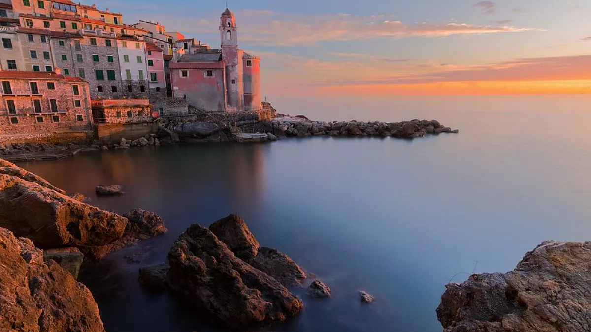 Tellaro, in una romantica vista serale. 