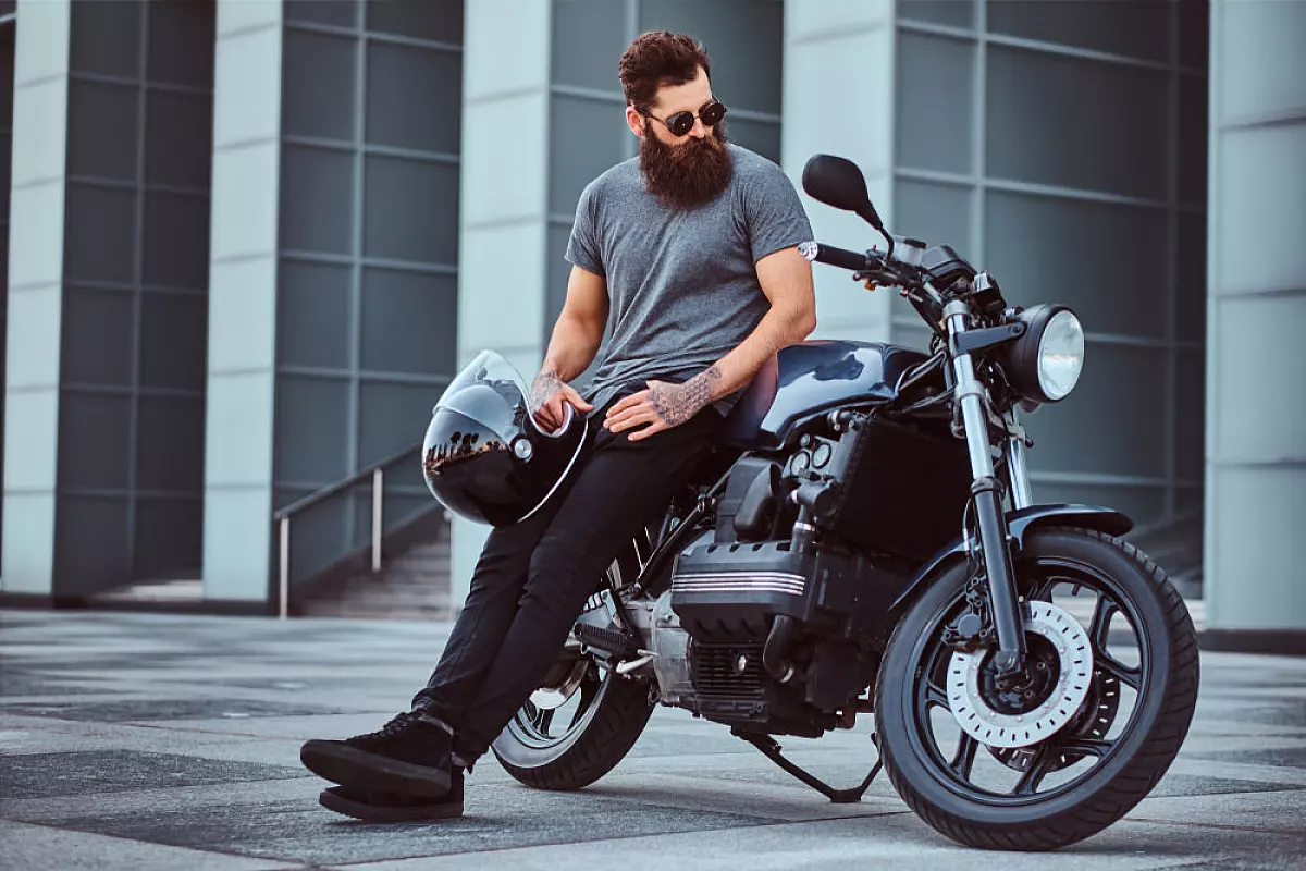 Pantaloni moto Uomo Jeans Denim Nero Protezioni Omologate in ITALIA