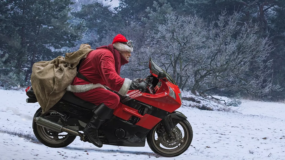 Babbo Natale in moto