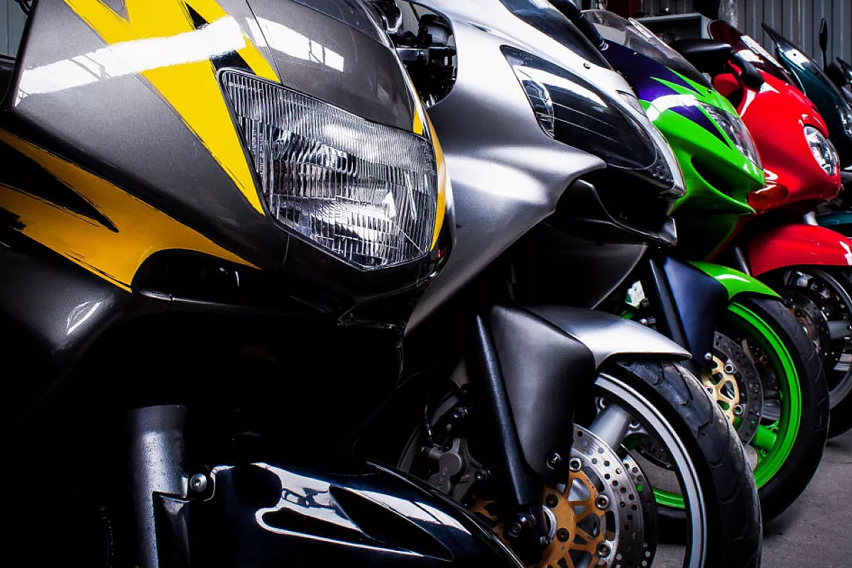 Moto d'epoca in esposizione