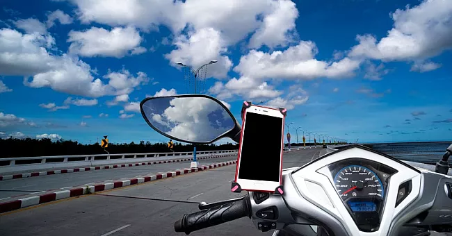 Porta cellulare specchietto moto