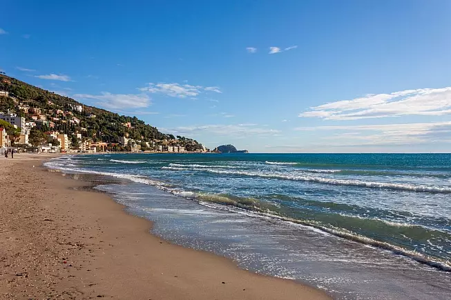 Le spiagge di Alassio, sulla Riviera di Ponente. 