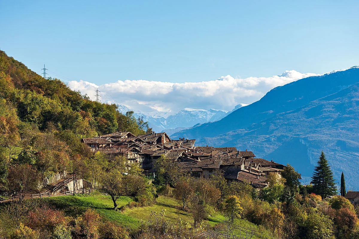 Il paesaggio di montagna a Canale di Tenno