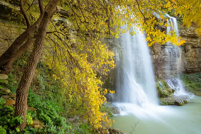 La Cascata delle Due Rocche, a Corleone. 