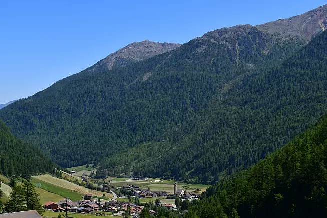 Vista sul paese di Senales