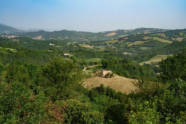Il verde paesaggio intorno ad Amandola. 