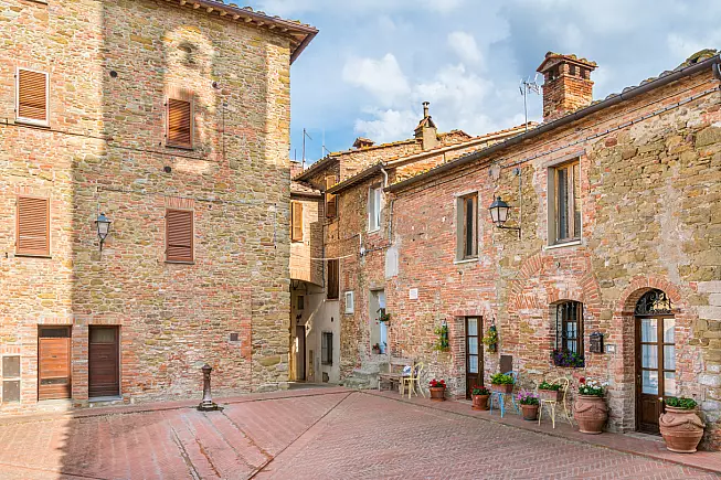 Scorcio del centro storico di Panicale.