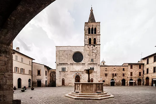 Il centro storico di Montefalco, uno dei borghi dell'Umbria più suggestivi