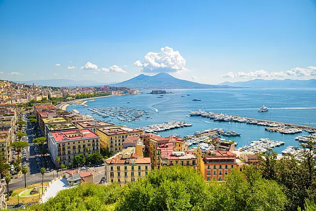 Golfo di Napoli e vista sul Vesuvio, Napoli