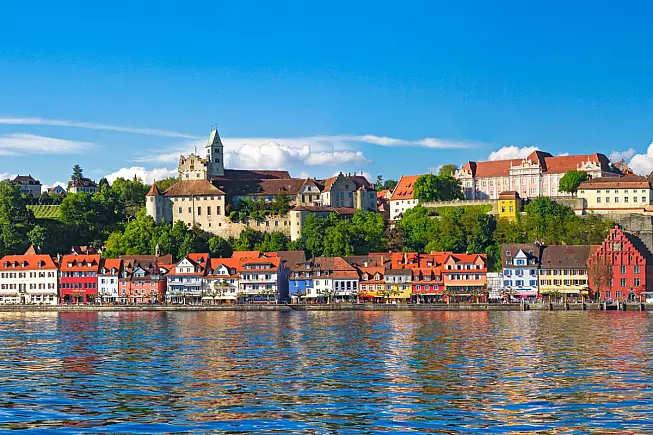 Lago di Costanza, panorama da Meersburg, Germania