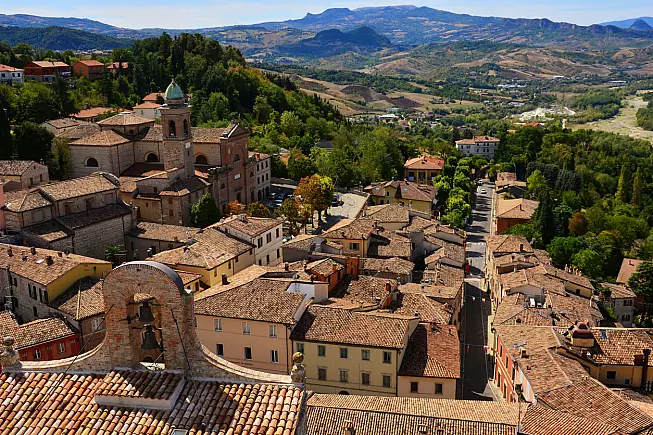 Vista su Verucchio dalla Rocca dei Malatesta.