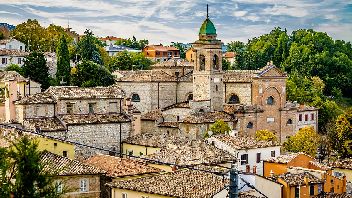 Il centro storico di Verucchio. 