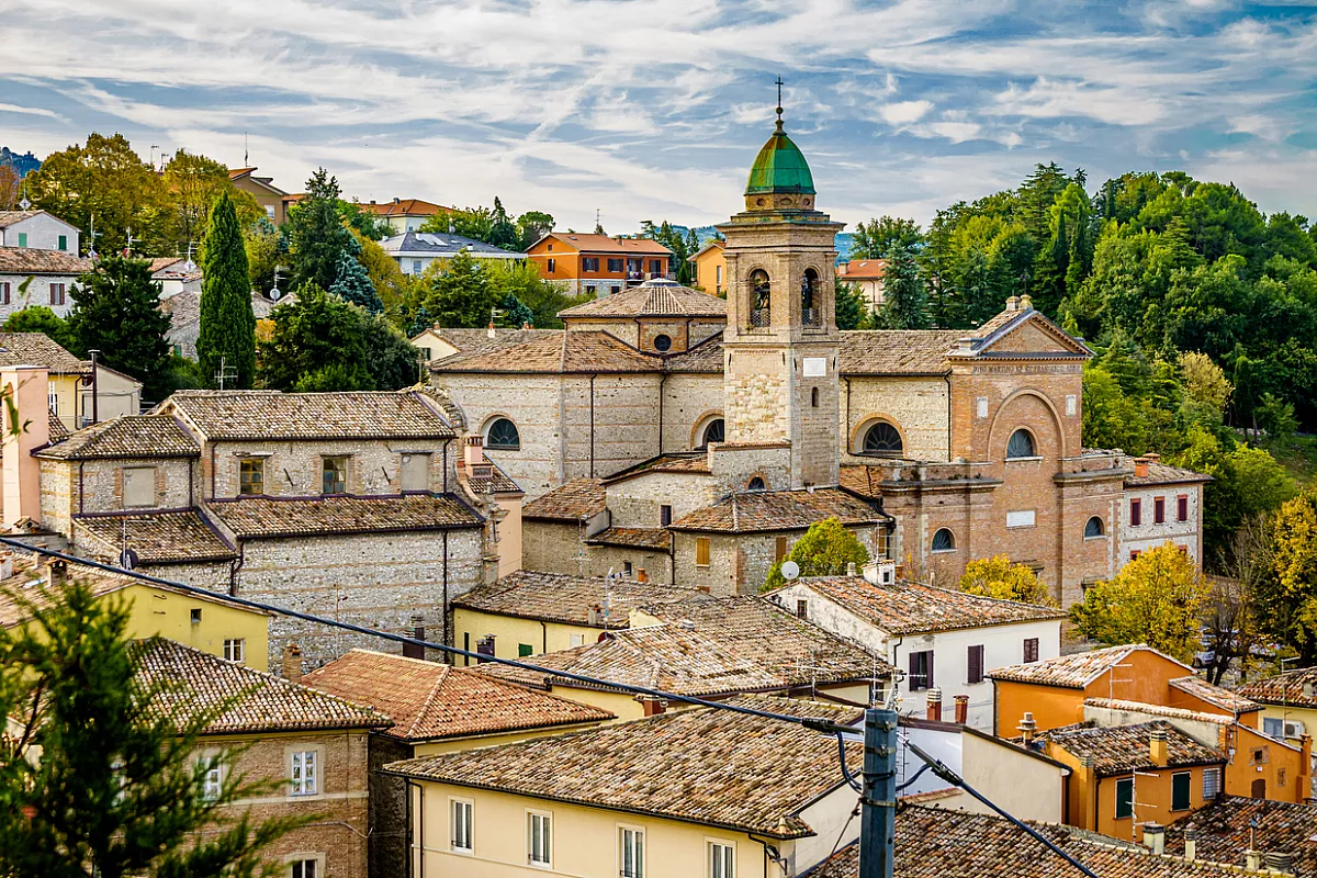 Il centro storico di Verucchio. 