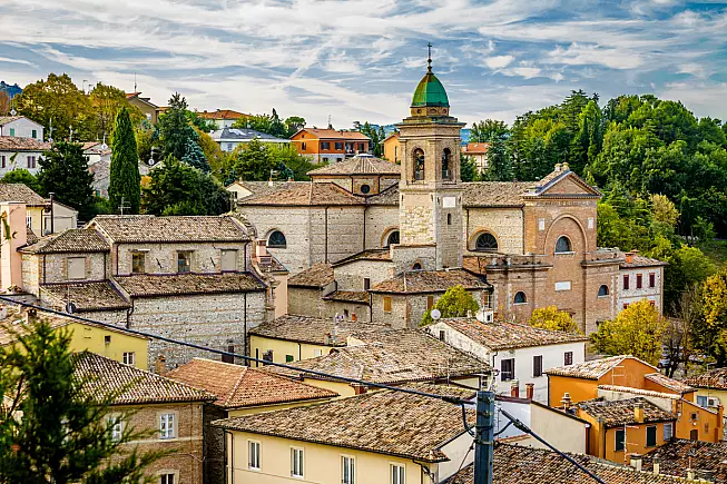 Il centro storico di Verucchio. 