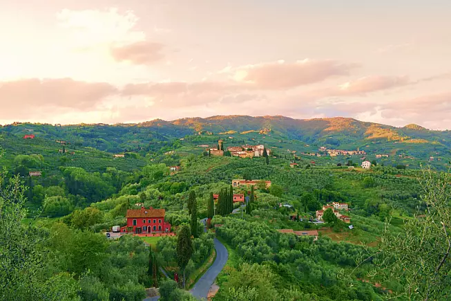 Vista della Valdinievole da Buggiano Castello