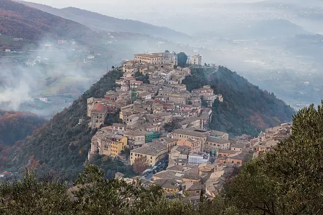 Arpino, vista dall'Acropoli di Civitavecchia di Arpino