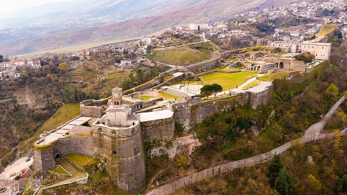 Castello di Argirocastro, vista panoramica dall'alto, Albania