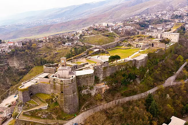 Castello di Argirocastro, vista panoramica dall'alto, Albania