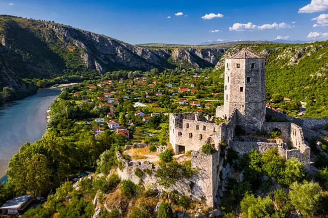Pocitelj, vista del castello