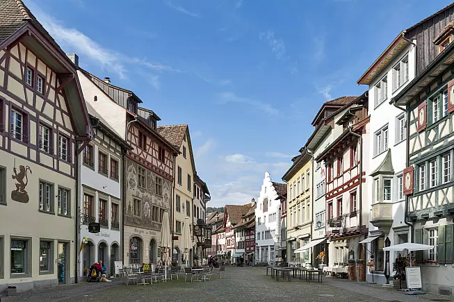Rathausplatz, la piazza principale di Stein Am Rhein.