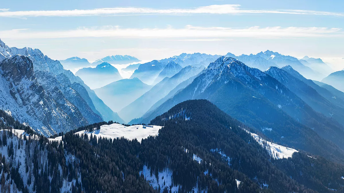 Val di Sole, vista panoramica da Brenta, Italia