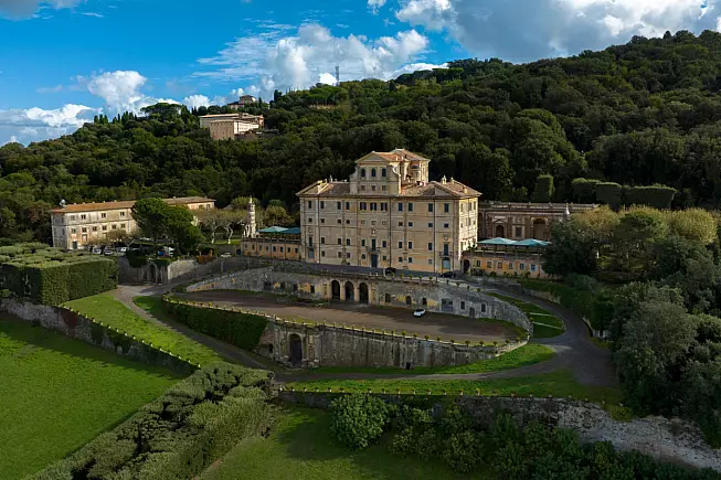 Villa Aldobrandini, vista aerea. Frascati, provincia di Roma, Lazio. Stefano Tammaro, Shutterstock
