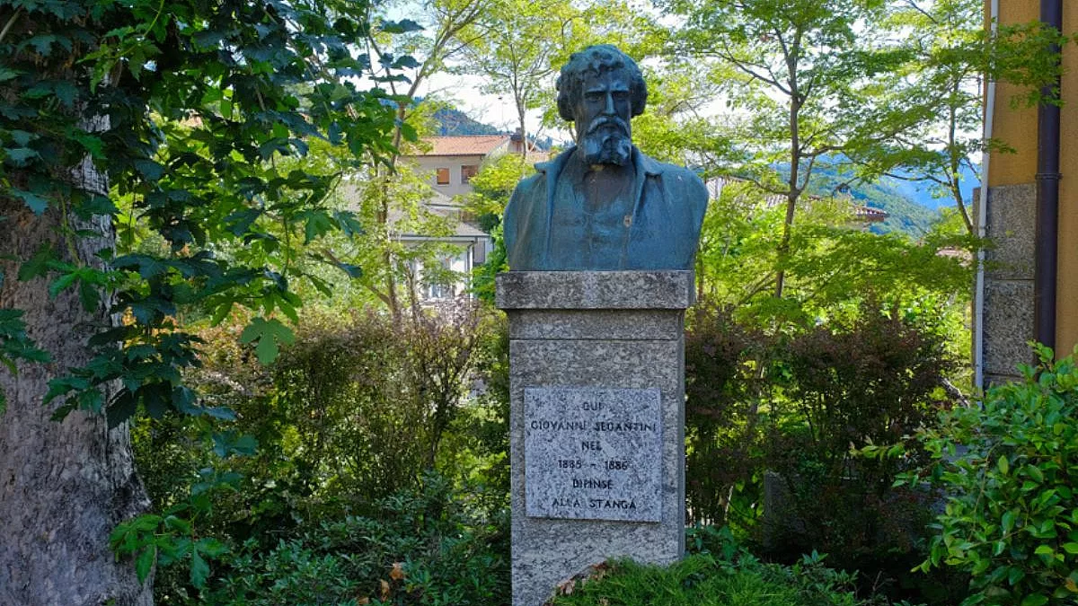 Busto di Giovanni Segantini. Caglio, provincia di Como, Lombardia, Italia