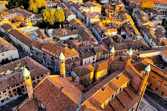 Duomo di Santa Maria Assunta, vista dal Torrazzo di Cremona