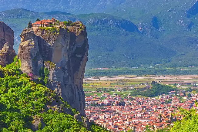 Il monastero della Santissima Trinità, a Meteora, Kalambaka. 