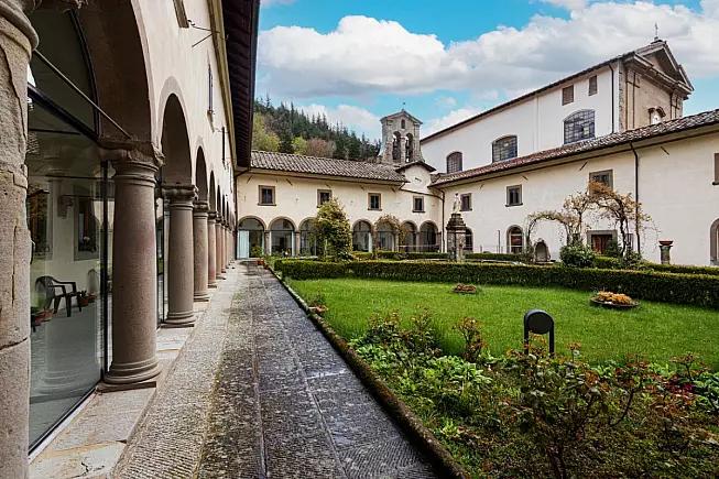 Sacro Eremo di Camaldoli, o Monastero di Camaldoli. iStock-1388578836