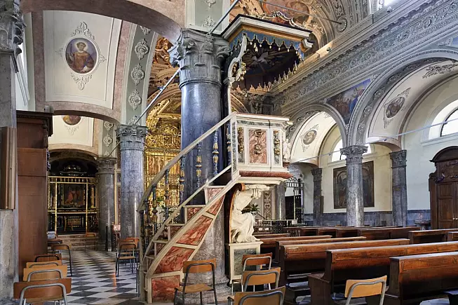 Santuario della Madonna delle Grazie, Ardesio. iStock-1328681816