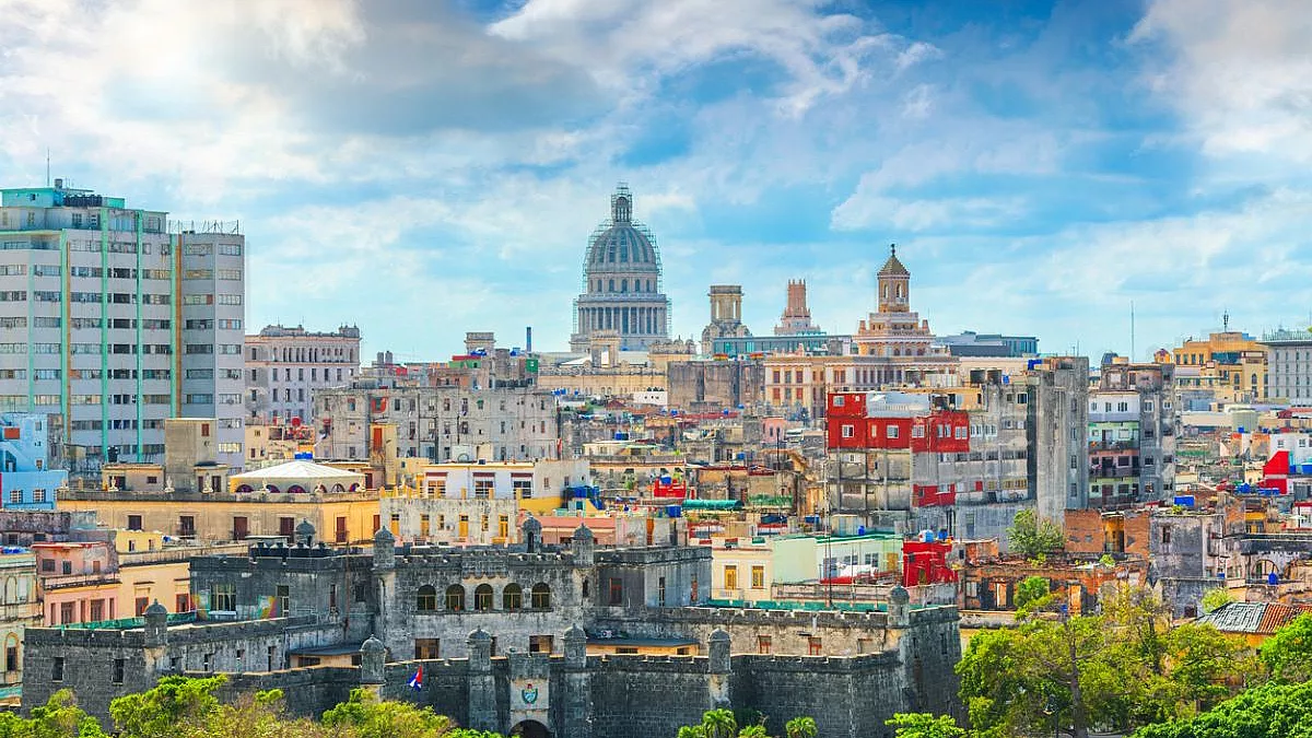 Avana, Cuba. Vista dello skyline e del Campidoglio