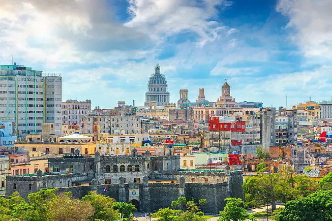Avana, Cuba. Vista dello skyline e del Campidoglio