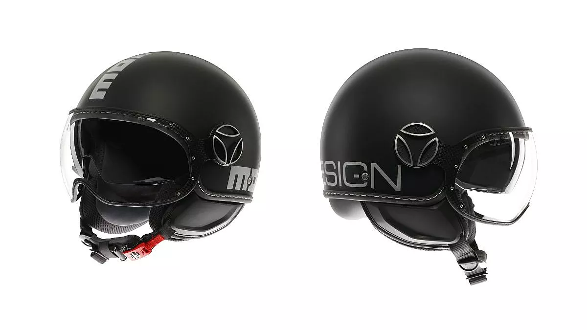 Casco Jet MOMO Design Fgtr Evo opaco - Mono Matt Black Silver