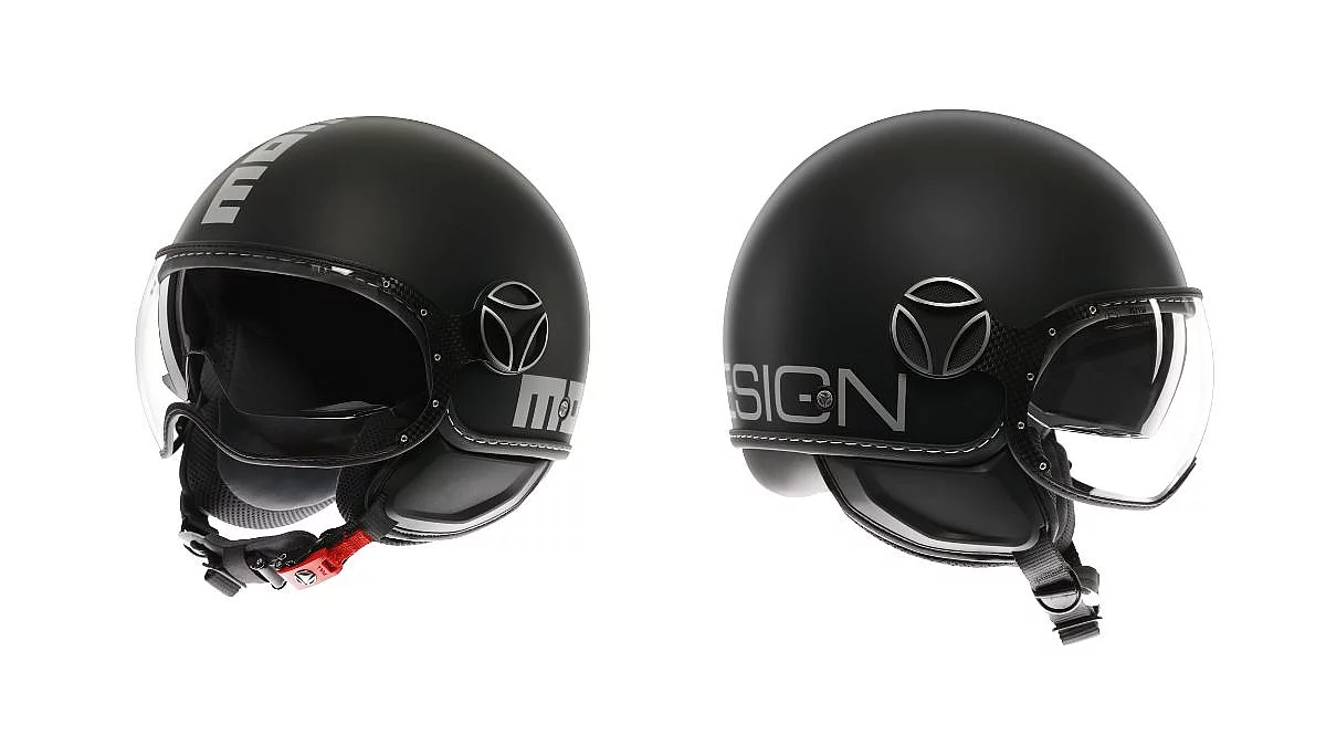 Casco Jet MOMO Design Fgtr Evo opaco - Mono Matt Black Silver