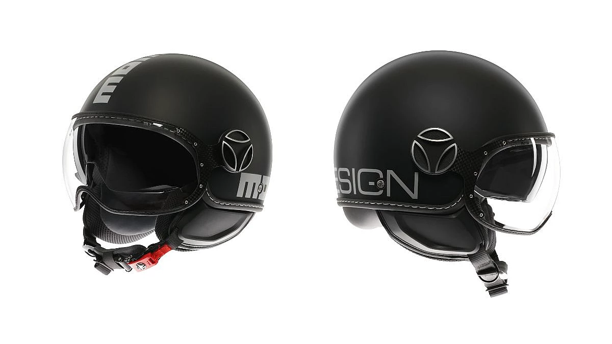 Casco Jet MOMO Design Fgtr Evo opaco - Mono Matt Black Silver