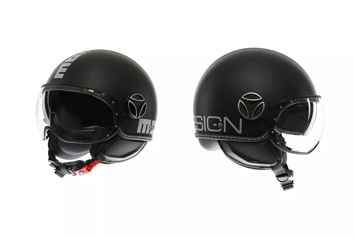 Casco Jet MOMO Design Fgtr Evo opaco - Mono Matt Black Silver
