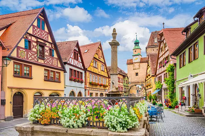 Rothenburg ob der Tauber. Franconia, Baviera, Germania. iStock-677595516