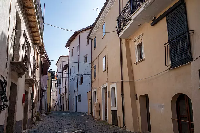 Il centro storico di Ovindoli. 