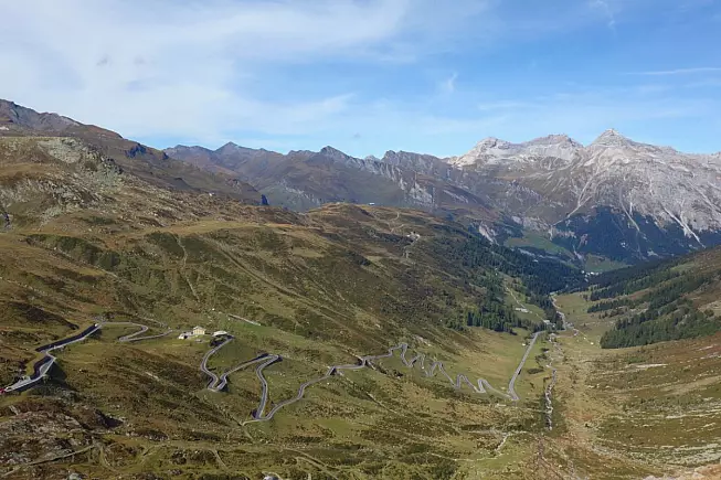 Passo dello Spluga, o Splügenpass. iStock-1348217382