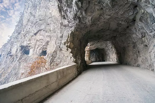 Tunnel di Guoliang dall'interno