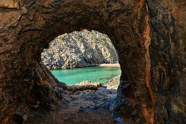 Particolare di Cala Domestica, a Buggerru.