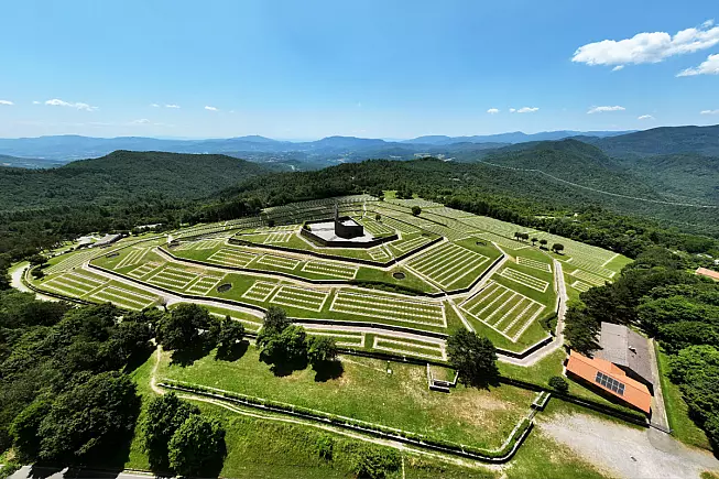 Cimitero Militare Germanico della Futa. Passo Futa, Firenzuola. Shutterstock_2490960681