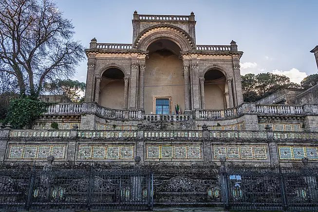 Vista sul Museo della Ceramica, a Caltagirone. 