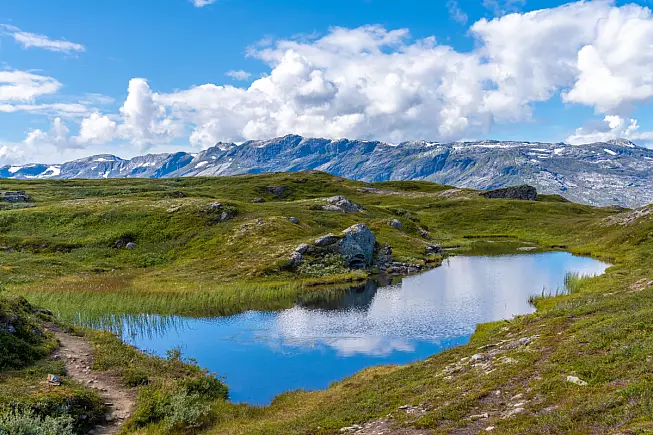 Dronningstien, Queen Sonja's Panoramic Hiking Trail. Norway. Shutterstock_2052281642