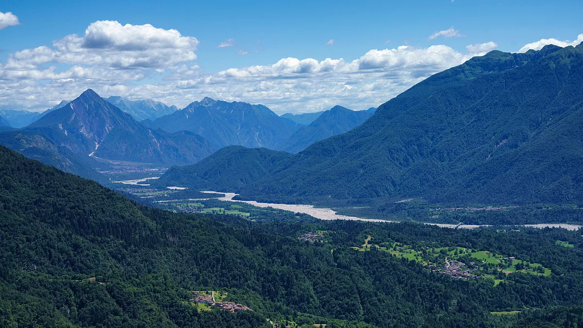 Passo Pura, panorama vicino Ampezzo, Friuli-Venezia Giulia
