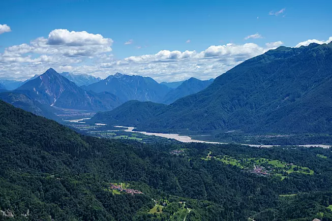 Passo Pura, panorama vicino Ampezzo, Friuli-Venezia Giulia