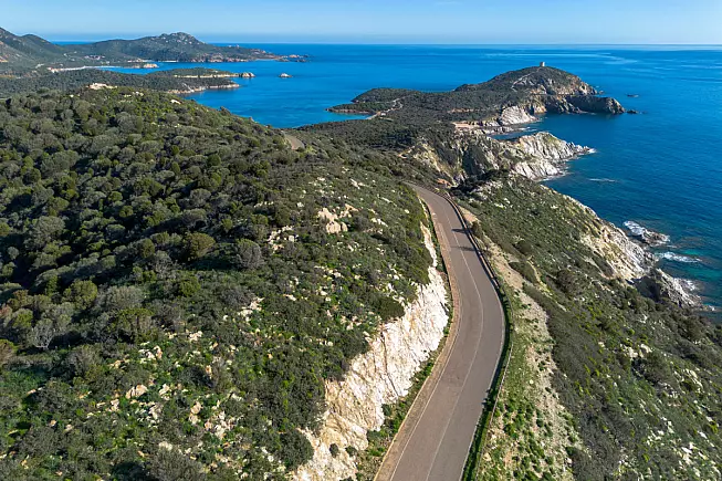Strada panoramica Costa del Sud. Teulada, Sud Sardegna