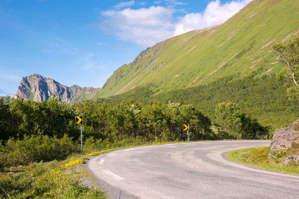 Strada Lofoten, Norvegia in moto