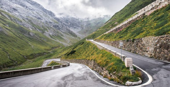stelvio road, curve